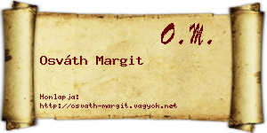 Osváth Margit névjegykártya
